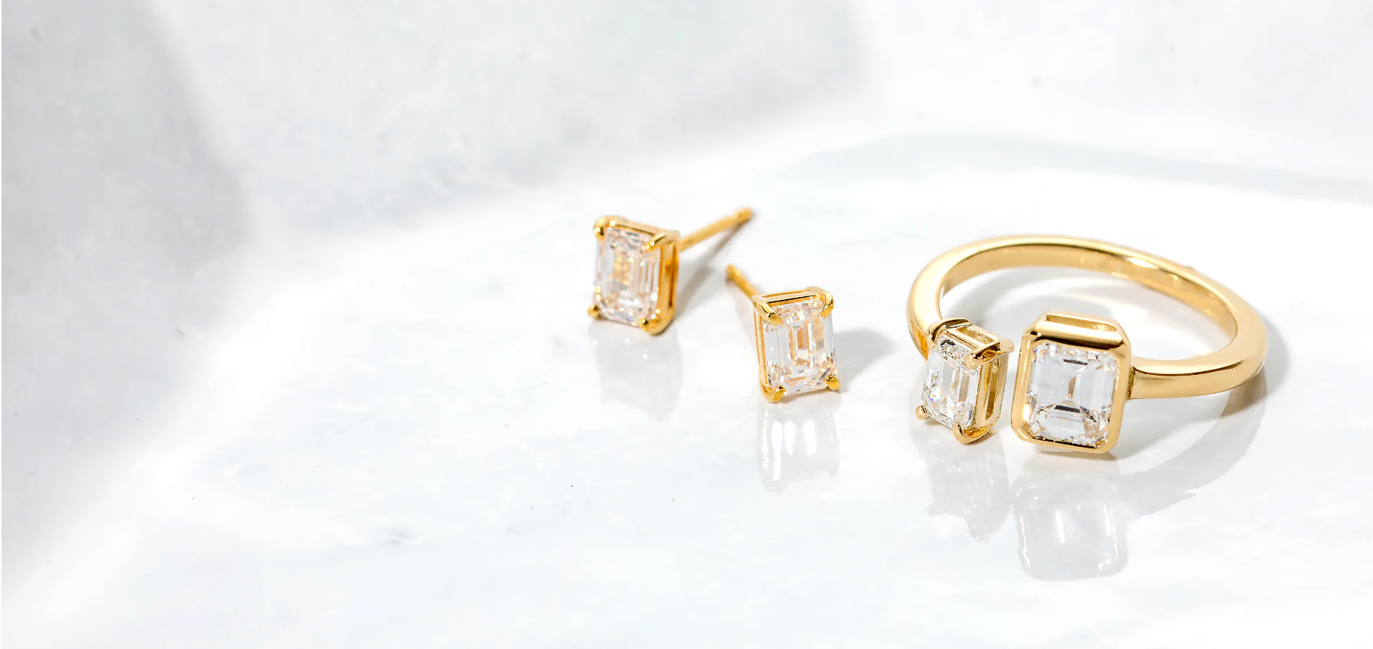 画像:Square double ring / Diamond