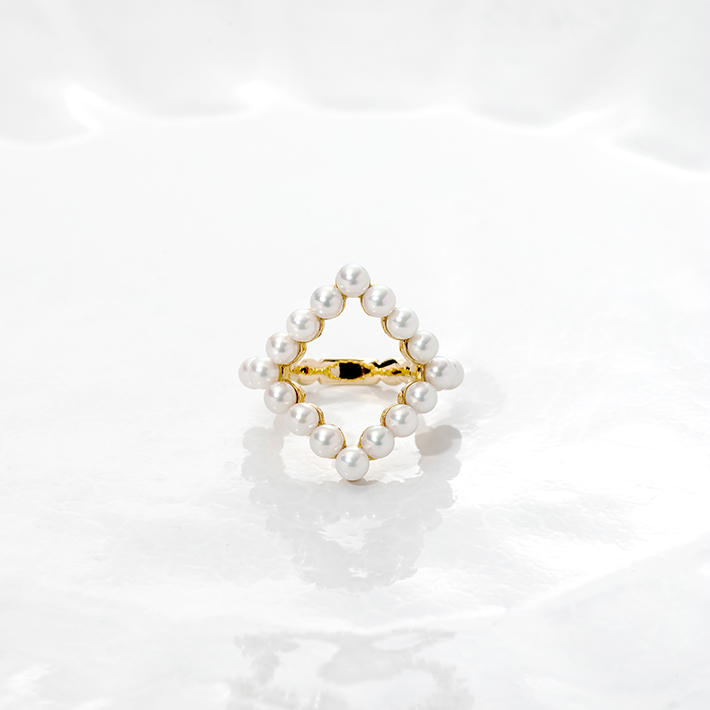 画像：Baby pearl ring Rhombus