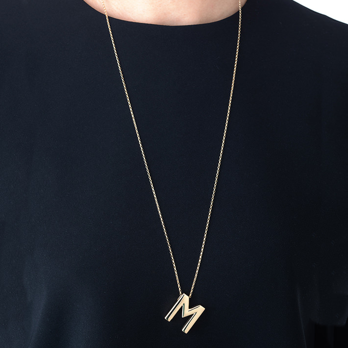 画像：Initial pendant necklace / Plain type4