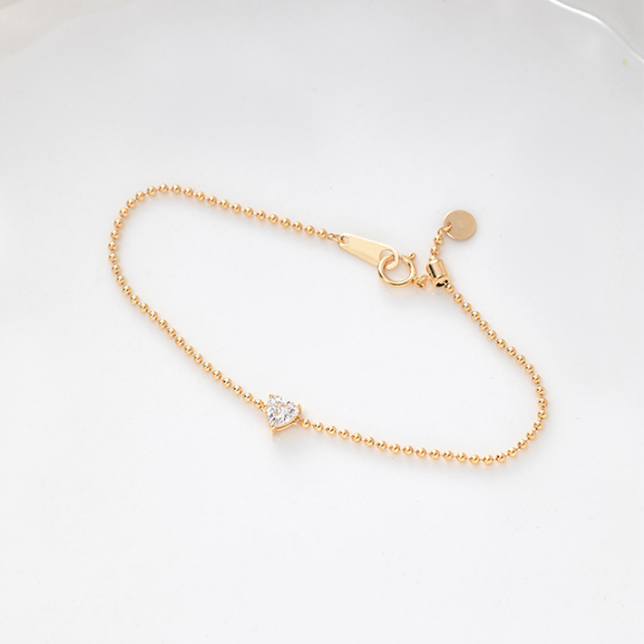 画像：Diamond bracelet Heart shape